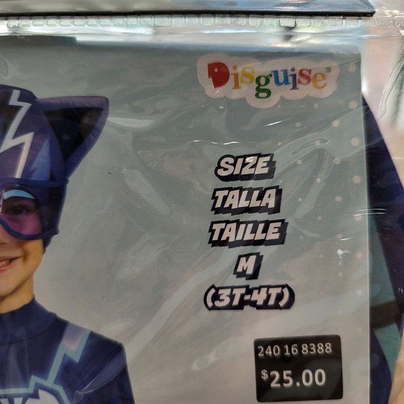 PJ mask catboy NWT halloween dress up glow in the dark costume size 3t-4t - Picture 4 of 4